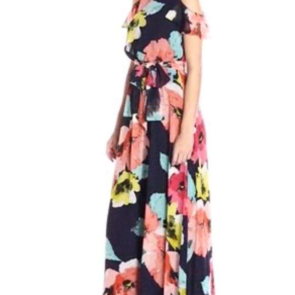 NEW Vince Camuto Chiffon Maxi Dress - Picture 5 of 7